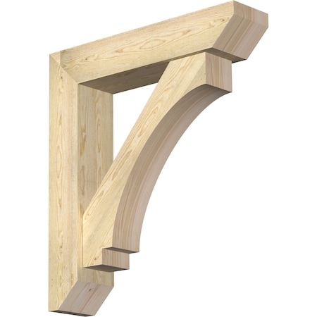 Ekena Millwork Imperial Slat Rough Sawn Bracket w/ Offset Brace, Douglas Fir, 8"W x 36"D x 40"H BKT0806X36X40IMP06RDF